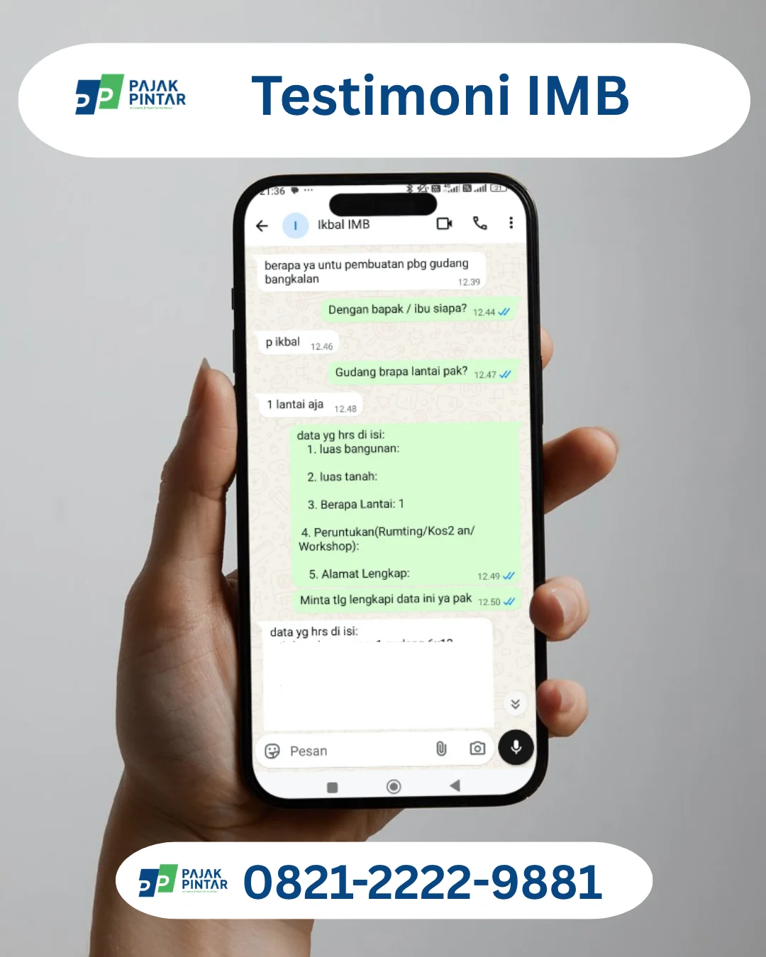 Bukti Testimoni Sukses IMB Pajak Pintar