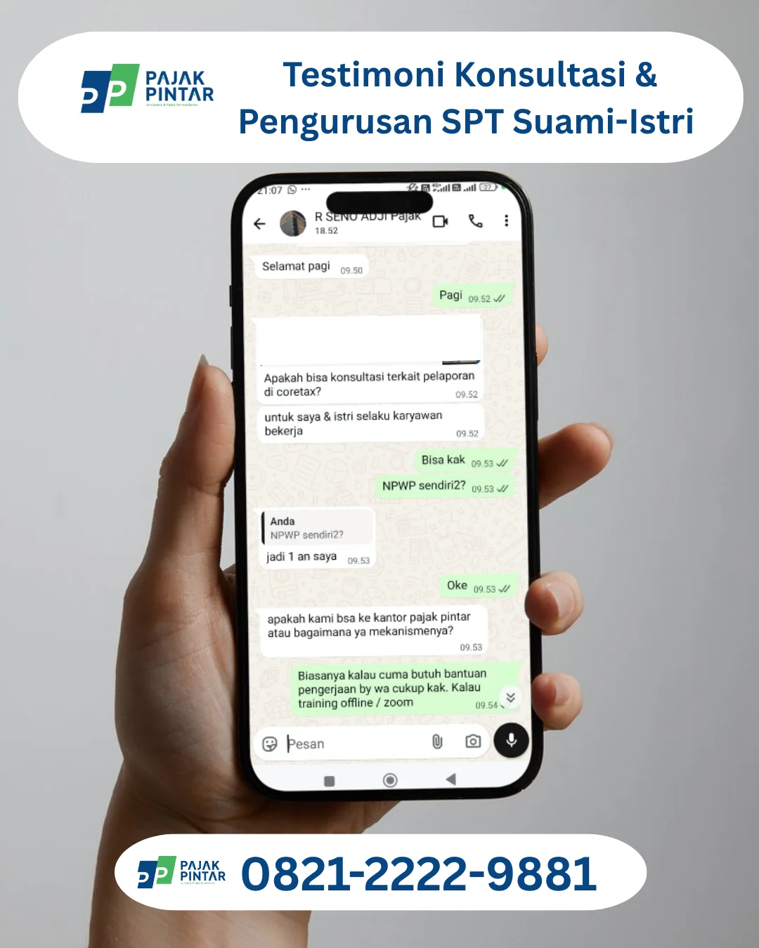 Testimoni Konsultasi Pengurusan SPT Suami Istri