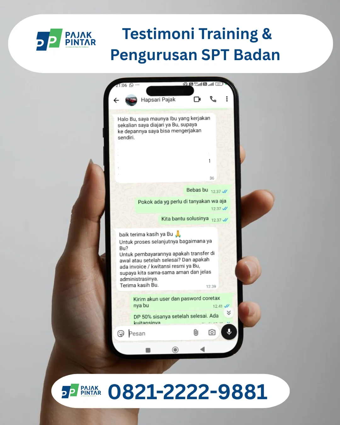 Bukti Konsultasi Training Pengurusan SPT Badan - Pajak Pintar