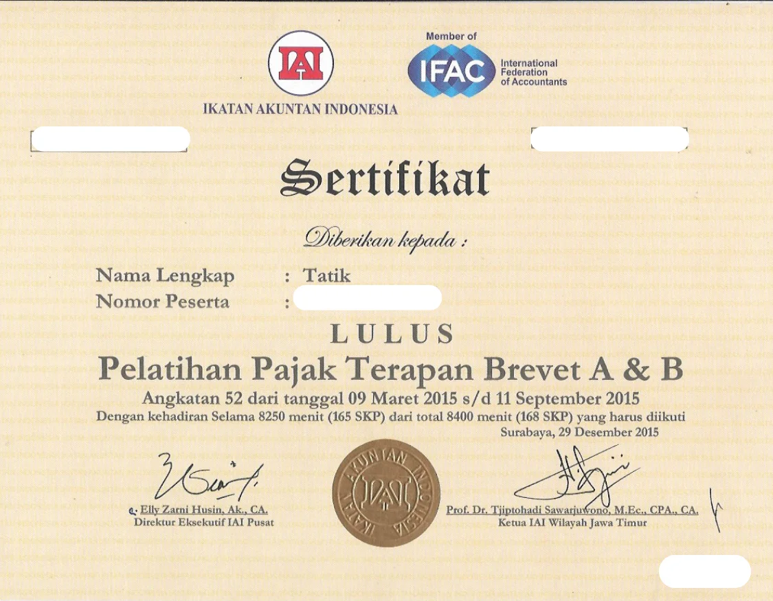 Sertifikasi Resmi Brevet IAI Pajak Pintar