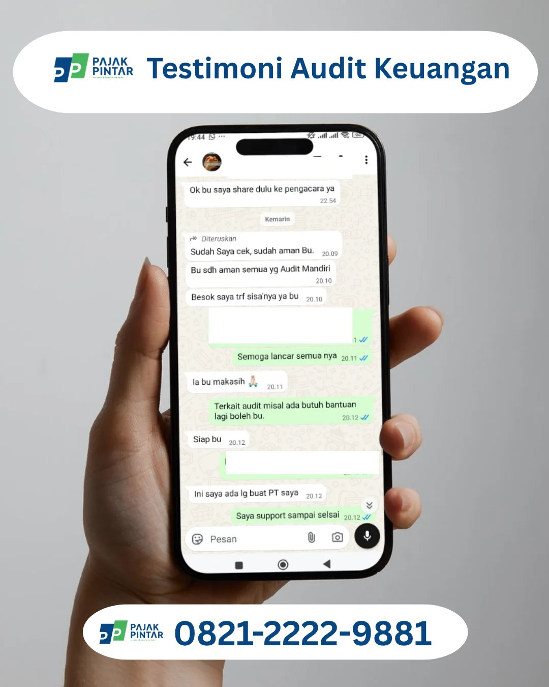 Bukti Komunikasi dan Diskusi Audit Keuangan Pajak Pintar